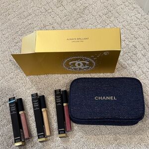 CHANEL Always Brilliant Lip Gloss Trio with Case